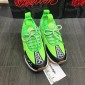 Replica Versace Sneakers Green and black toe with brown rubber sole MS09314