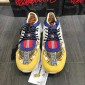 Replica Versace Sneakers Yellow toe and gold hibiscus print with white rubber sole MS09319