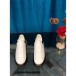 Replica Alexander McQueen Fahion Sneaker  White and black suede heel with transparent sole MS100019