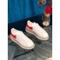 Replica Alexander McQueen Fahion Sneaker White and red heel with transparent sole MS100022