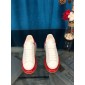 Replica Alexander McQueen Fahion Sneaker White and red heel with transparent sole MS100026