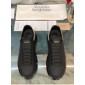 Replica Alexander McQueen Fahion Sneaker Black and golden heel with transparent sole MS100028