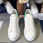 Replica Alexander McQueen Fahion Sneaker White and green suede heel MS100077