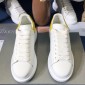 Replica Alexander McQueen Fahion Sneaker White and yellow suede heel MS100081