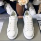 Replica Alexander McQueen Fahion Sneaker White and light blue suede heel MS100087