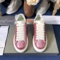 Replica Alexander McQueen Fahion Sneaker Pink sequins and white heel MS100112