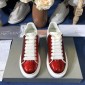 Replica Alexander McQueen Fahion Sneaker Red sequins and white heel MS100113