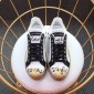 Replica Dolce & Gabbana White and heart motif print with gold sole Sneakers MS110023