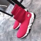 Replica Balenciaga Speed Trainer Pink and white BB print with white rubber sole WS980019