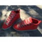 Replica Balenciaga Red Holiday Collection Rubberised Calfskin High Sneakers