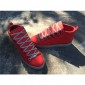 Replica Balenciaga Red Holiday Collection Rubberised Calfskin High Sneakers