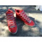 Replica Balenciaga Red Holiday Collection Rubberised Calfskin High Sneakers