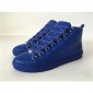 Replica High Quality Balenciaga Arena High Top Creased Leather Sneakers In Blue Color