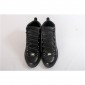 Replica High Quality Balenciaga Arena Creased Leather Sneakers Black