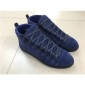 Replica High Quality Balenciaga Arena High-Top Blue Suede Trainers