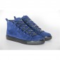 Replica Balenciaga Arena High-Top Blue Suede Sneaker