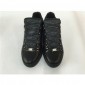 Replica High Quality Balenciaga Arena Low Top Creased Leather Sneakers Black