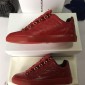 Replica High Quality Black Insole  New Balenciaga Arena Red Low Top Creased Leather Sneakers