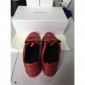 Replica High Quality Black Insole  New Balenciaga Arena Red Low Top Creased Leather Sneakers