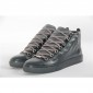 Replica Balenciaga Arena Lambskin Leather High Sneaker Gris Fossile