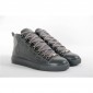 Replica Balenciaga Arena Lambskin Leather High Sneaker Gris Fossile