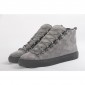 Replica Balenciaga Arena Grey Suede High-Top Calfskin Velvet Aspect Sneaker