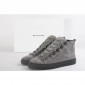 Replica Balenciaga Arena Grey Suede High-Top Calfskin Velvet Aspect Sneaker