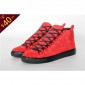 Replica Balenciaga Arena High-Top Red Suede Sneaker