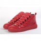 Replica High Quality Matt Sole Updated  New Red Insole Balenciaga Arena High Sneaker Rouge Grenade