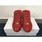 Replica High Quality Red Insole  2016 New Balenciaga Arena Red Low Top Creased Leather Sneakers