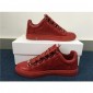 Replica High Quality Red Insole  2016 New Balenciaga Arena Red Low Top Creased Leather Sneakers