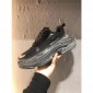 Replica High Quality Balenciaga Triple S Sneaker Black shoe body/Transparent sole/Black mesh cloth 8DF2A627F179