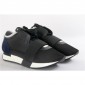 Replica High Quality Balenicaga Race Runner Sneaker Black Blue Suede