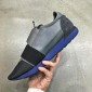 Replica Perfect Quality Balenciaga Men'S Blue High-Top Sneakers Race Runners