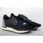 Replica High Quality Balenciaga Dark Navy Blue Multi Material Race Runner Sneakers