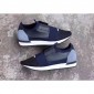 Replica High Quality Balenciaga Dark Navy Blue Multi Material Race Runner Sneakers