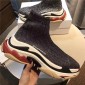 Replica High Quality Balenciaga Custom Speed Trainer X Triple S Sneaker Grey B98730F73D40