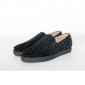 Replica High Quality Christian Louboutin Roller-Boat Spikes Men'S Flat In Black Suede