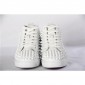 Replica High Quality Christian Louboutin Louis Spikes Men'S Flat Sneakers White