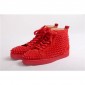 Replica High Quality Christian Louboutin Red Louis Spikes Men'S Flat Sneakers