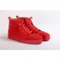 Replica High Quality Christian Louboutin Red Louis Spikes Men'S Flat Sneakers