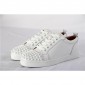 Replica High Quality Christian Louboutin Louis Junior Spikes Mens Flat White Low Top With Spikes