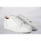 Replica High Quality Christian Louboutin Louis Junior Spikes Mens Flat White Low Top With Spikes