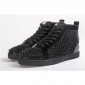 Replica High Quality Christian Louboutin Louis Orlato Men'S Flat High Spikes Sneakers