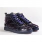 Replica High Quality Christian Louboutin Louis Flat Purple Glossy Patent Sneakers