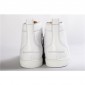 Replica High Quality Christian Louboutin Louis Spike Men Flat High Top White Sneaker Glossy Red Sole