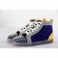 Replica High Quality Christian Louboutin Lou Spikes Glitter Disco Ball High-Top Sneaker