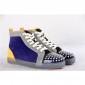 Replica High Quality Christian Louboutin Lou Spikes Glitter Disco Ball High-Top Sneaker