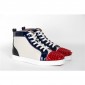 Replica High Quality Christian Louboutin Red Louis Spikes Mens Flat Black Sneaker