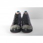 Replica High Quality Christian Louboutin Mens Spikes Flat High Top Sneaker